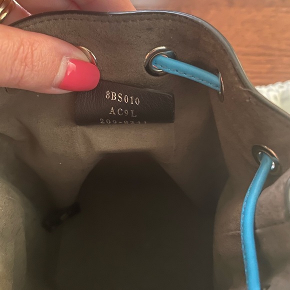 Fendi Mon Trésor blue leather mini bag - Picture 8 of 8